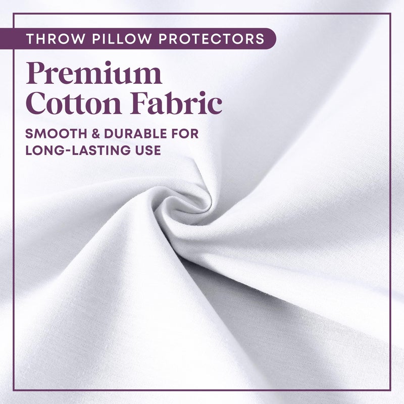 CIRCLESHOME European Pillow Protectors - 100% Cotton Breathable Pillowcases - 26 X 26 Square Pillowcases - Protects Pillows from Dirt, Dust and Debri (European- 2 Pack- 26x26) - Image 4